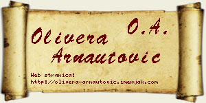 Olivera Arnautović vizit kartica